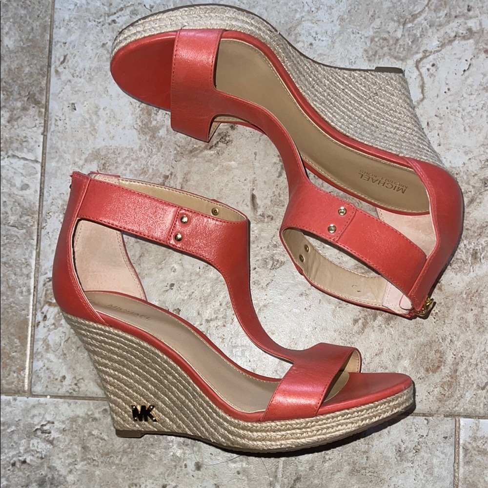 Michael Kors Coral Wedge Sandals